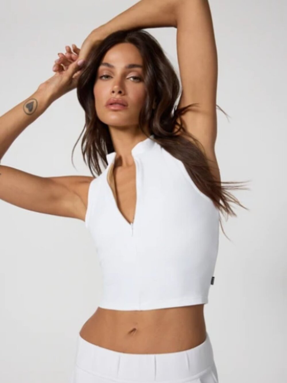 Cloud Half Zip Mock Neck Top